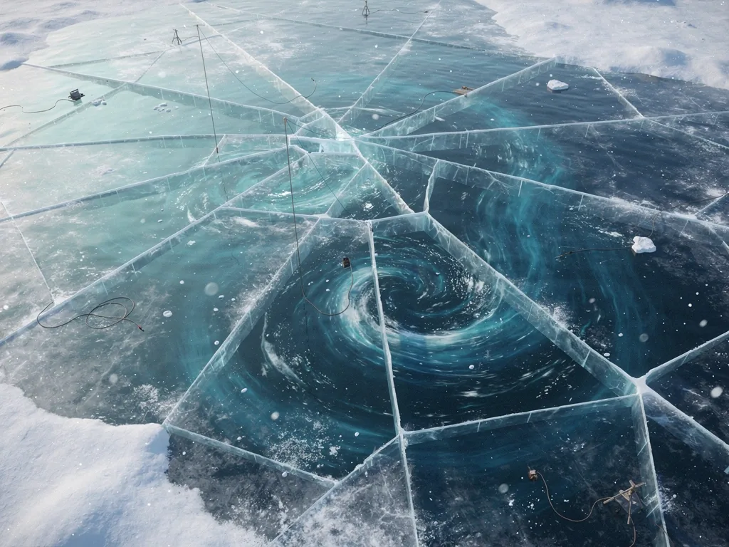 Cold swirling arctic currents