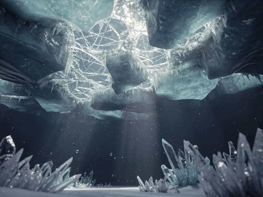 Submerged arctic ice perspective