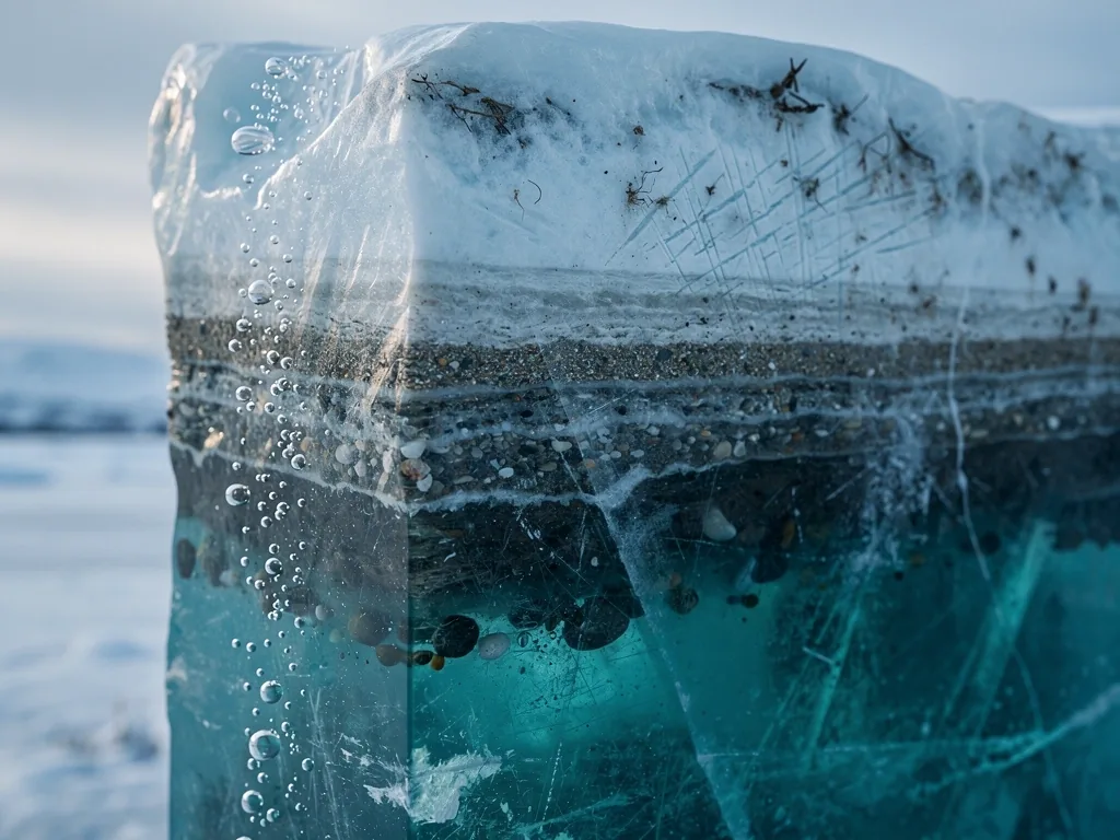Arctic water simulation depth